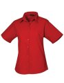 Dames blouse korte mouw Premier PR302 RED